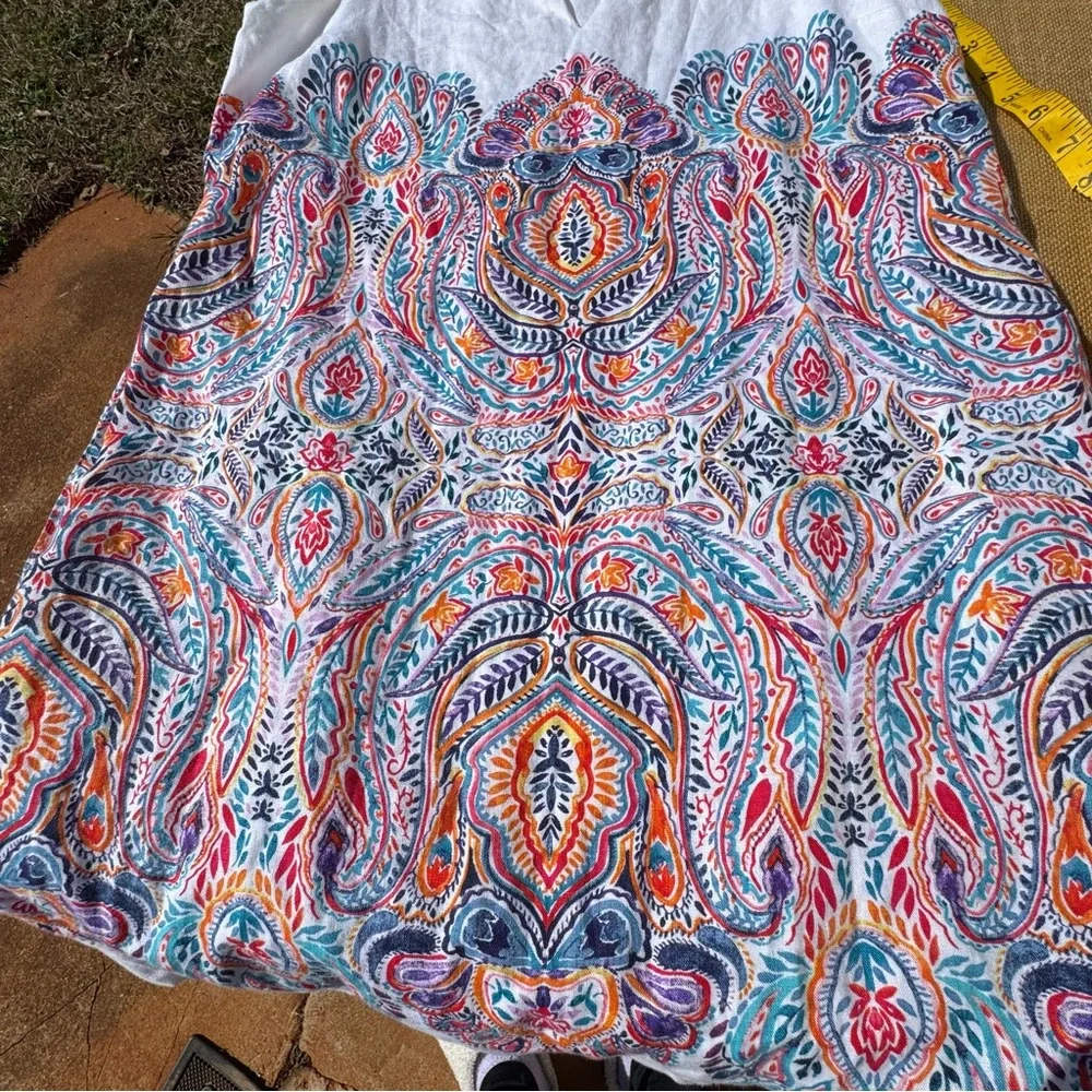 Tommy Bahama Women’s Brilliant Bazaar Shift Dress 100% Linen Size S - Picture 6 of 11